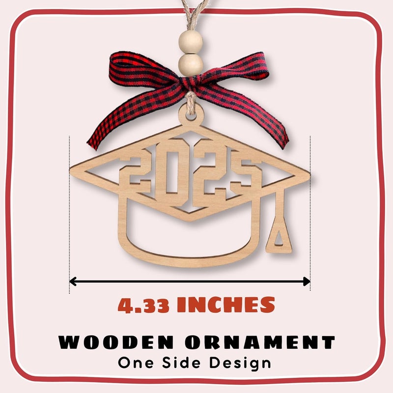 TEEBIM Graduation Ornaments 2025 - Graduation Christmas Ornament - College, High School, Senior Gifts for for Women, Daughter - Graduate Ornaments for Christmas Tree - Wood Ornament & Story Card - Image 3